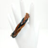 Black and Tan Leather Bracelet - Image 2