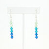 Sapphire Blue to Peridot Green Ombre Swarovski Earrings - Image 2